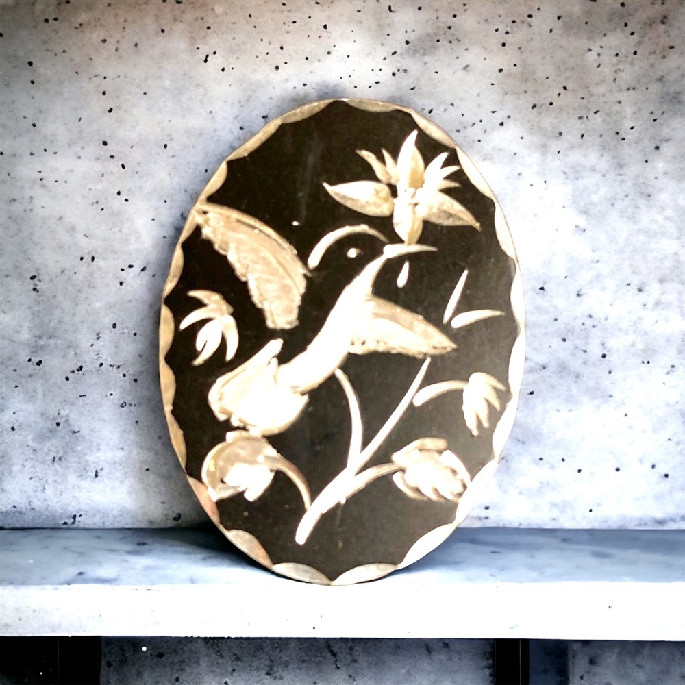 Silver Damascene Bird Pin